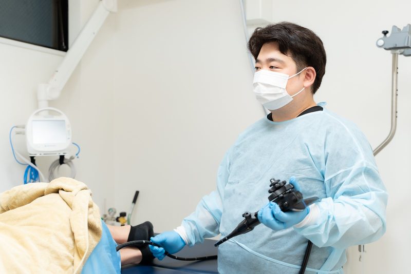 大腸カメラ検査のようす